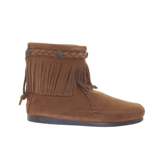 Minnetonka Hi Top Back Zip Boot Dusty Brown 293 Women's Boot - Picture 4 of 4